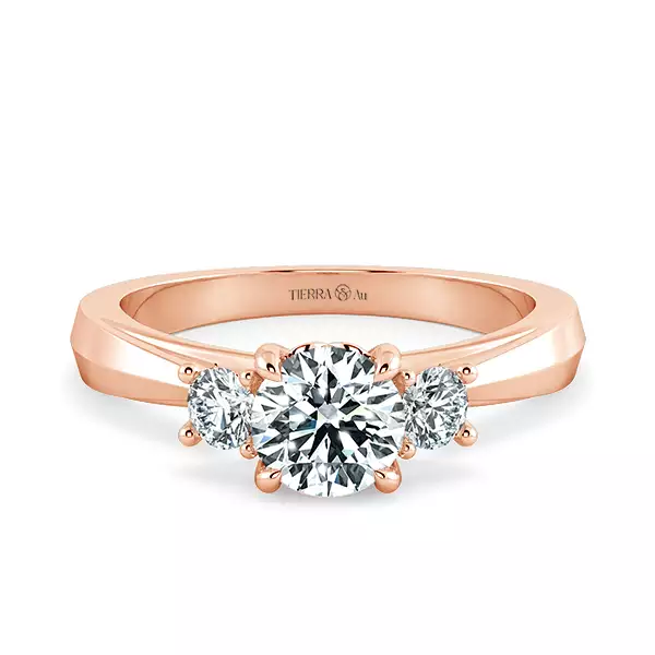 Nhẫn đính hôn kim cương Threestone Dulcia NCH3208 1